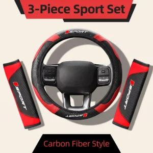 Carbon Fiber Car Interior Accessories Set, 3-Piece